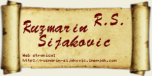 Ruzmarin Šijaković vizit kartica